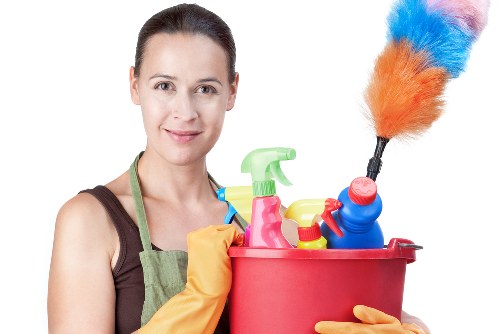 Professional after builders cleaning removing dust from a renovated room in Haringey