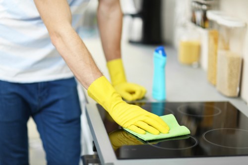 Deep cleaning of kitchen surfaces during one off cleaning in Haringey